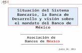 Situación del Sistema Bancario, la Banca de Desarrollo y visión sobre el mandato del Banco de México