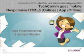 tekom/tcworld 2013 - AppToGo = responsive HTML5 + App