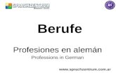 Berufe - professions in German