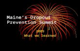 Maine Dropout Prevention Summit Closing Slideshow