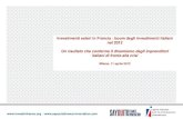 Investimenti esteri in Francia : boom degli investimenti italiani nel 2012