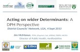 Public health perspective on wider determinants and district/county councils. LGA District Councils Network 4 Sept