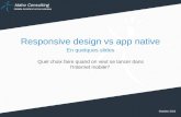 Le responsive design vs les apps - Octobre 2013