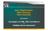 Grundlagen von XML, XSLT und Web 2.0 in FileMaker Server Advanced 8