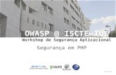 OWASP@ ISCTE-IUL, Segurança em PHP