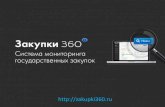Система мониторинга и анализа госзакупок "Закупки360" версия 2.0