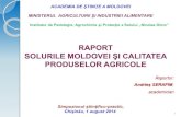 Raport solurile moldovenești și calitatea produselor agricole
