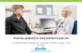 Marina Lindgren: Kanta-palvelut käytettävissänne 3.9.2013