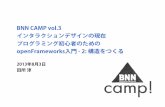 BNN CAMP vol.3　 インタラクションデザインの現在―プログラミング初心者のためのopenFrameworks入門 2