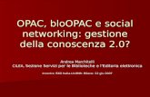 Opac, blOpac e Social Networking