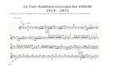 Cy-Fair Violin Excerpts 2014-2015