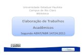 Normalização de trabalhos acadêmicos - ABNT/NBR 14724:2011