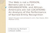 Named Entity Recognition - ACL 2011 Presentation