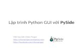 Lập trình Python GUI vs PySide