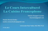 Le cours interculturel: La cuisine francophone