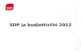 Sdp ja budjettiriihi 2012