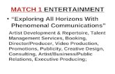 Match 1 Entertainment (Slide Show) Presentation