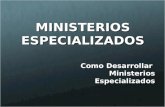 Ministerios especializados