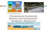 Precipitación disolución química de coordinación oxidación  reducción
