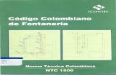 NTC 1500 código colombiano de fontanería