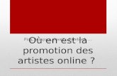 La promotion des artistes online