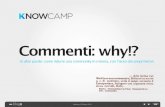 Knowcamp Modena: Commenti why!?