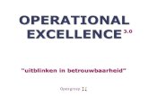 Operational Excellence 3.0 "Uitblinken in betrouwbaarheid"