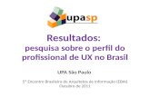Perfil do profissional de UX no Brasil