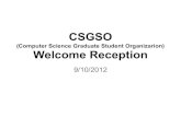 CSGSO Welcome Reception Fall 2012
