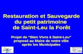Restauration et sauvegarde du petit patrimoine de Saint-Leu-la-Forêt