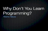 Why don't you learn programming?