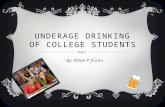 Underage drinking of college students
