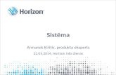 Horizon Infodiena 2014 | Horzion Sistēma. Armands Ķirītis (FMS)