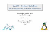 SysDB – System DataBase — Ein Datenaggregator für System-Informationen