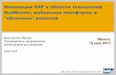 Константин Жуков Инновации SAP в области технологий NetWeaver, мобильная платформа и облачные решения