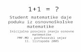 Student matematike daje poduku Iz osnovnoškolske matematike
