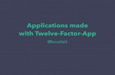 Applications made with twelve factor-app