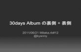 30days Album の裏側 + 表側