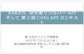 Kaken, 研究者リゾルバーapi, 第2回 CiNii APIコンテスト（マイニング探検会）