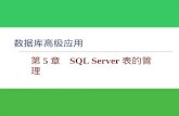 第5章 sql server表的管理