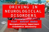 DRIVING AND NEUROLOGICAL DISORDERS