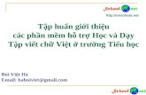 Slide tập huấn các phần mềm hỗ trợ Học và Dạy tập viết chữ Việt