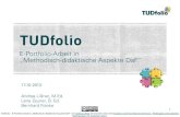 TUDfolio - Pilotierung der E-Portfolio-Arbeit an der TUD in der Veranstaltung "Methodisch-Didaktische Aspekte des DaF-Unterrichts"