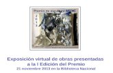 Exposición virtual de obras presentadas a la I Edición del Premio de Escultura SEDIC 2013