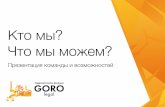 Презентация команды и возможностей адвокатской фирмы "GORO legal"