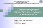 Il Modello Pragmatico Elementare per lo sviluppo di Sistemi Adattivi - Presentazione