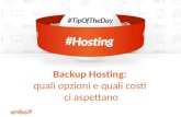 Hosting Backup, quali opzioni e quali costi ci aspettano - #TipOfTheDay