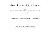 João Calvino - Institutas 3 - tradução do latim