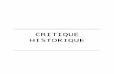Critique Historique