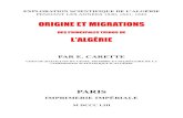 Origine Migration Tribus Algerie